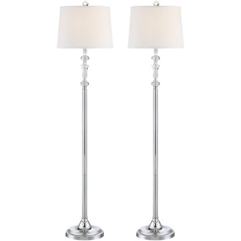 360 Lighting Modern Floor Lamps Set Of, Floor Lamp With Reading Light And Glass Steel Shades