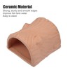 Unique Bargains Ceramic Aquarium Hideaway Rock Cave Fish Tank Decoration Light Brown 3.43x3.35x2.24 Inches - 3 of 4