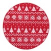 Washable Modern Christmas Tree Printed Rug Non Slip Low Pile Rug Soft Striped Xmas Floor Cover Foldable Indoor Carpet for Living Room Bedroom Office - 2 of 4