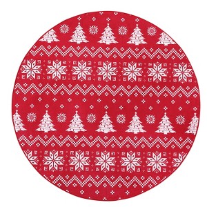 Washable Christmas Rugs for Living Room, Soft Non Slip Festival Decorative Carpet for Bedroom, Snowflake Print Home Decor Rugs for Dining Room - 1 of 4