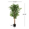 Artificial Ficus Tree with Pot - 3 of 4