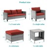 Sonkuki 6-Piece Patio Conversation Set with Side Table - 3 of 4
