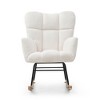 Lyngins Modern Indoor Armchair Rocking Chair without/with Adjustable Footrest,Small Accent Chair for Bedroom,Living Room - 2 of 4