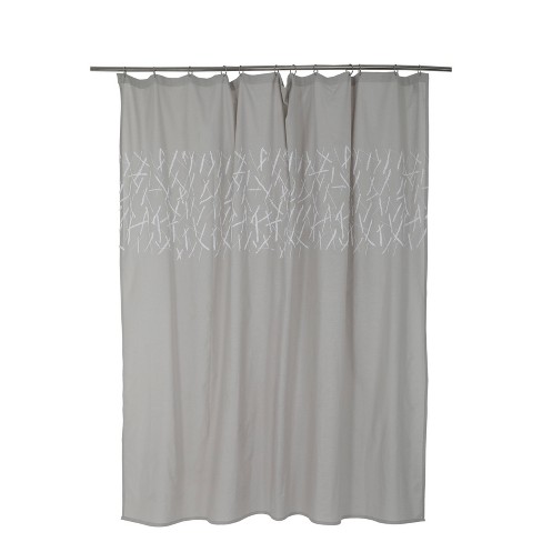Embroidered Lines Shower Curtain Silver Gray Project 62 Target