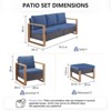 Gymojoy 5 Pieces Outdoor Patio Sofa Club Chair with Ottoman Set - 2 of 4