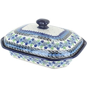 Blue Rose Polish Pottery 662 Ceramika Artystyczna Medium Covered Baker - 1 of 2