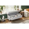 NicBex Shoe Rack Bench Shoe Storage Organizer Classic Storage Bench with Cushioned Seat and 3 Drawers for Entryway Bedroom - 3 of 4