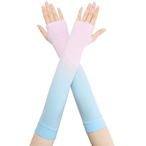 INSPIRE CHIC Women's Gradient Color Fingerless Slim Fit Arm Sleeves 1 Pair - 1 of 4