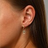 Gold Huggie Small Hoop Earrings with Charm Personalized /Star/Cross/Lock/Key 18k Gold Plated Crystal Drop Dangle Earrings for Women - 4 of 4