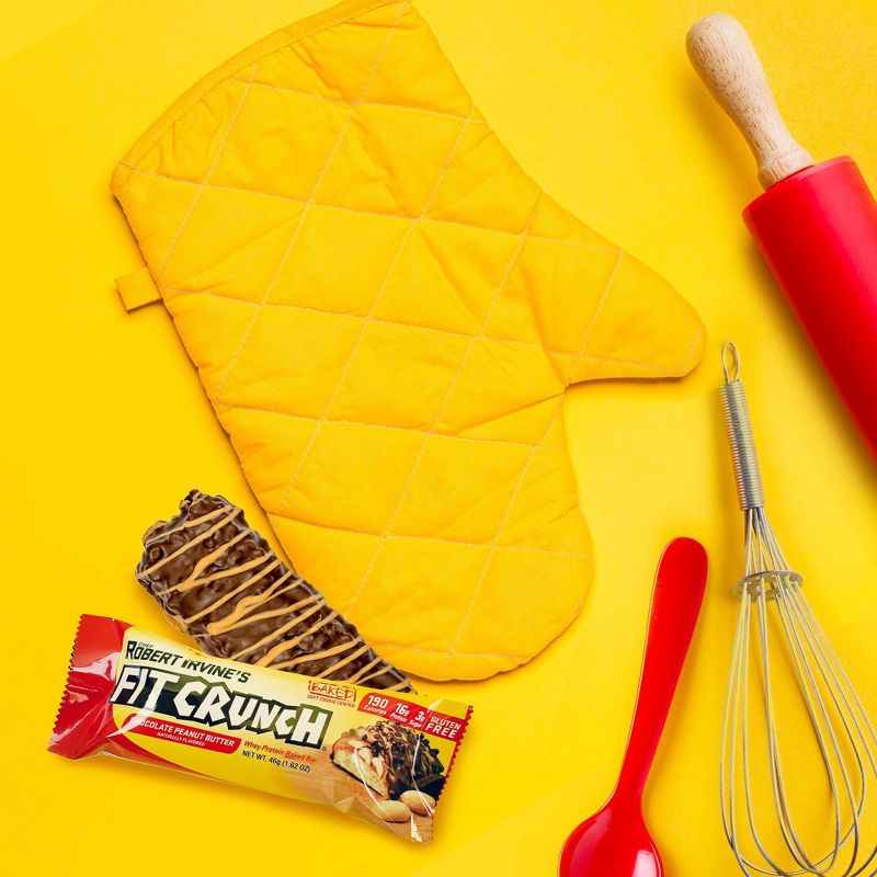 FITCRUNCH Chocolate Peanut Butter Baked Snack Bar- 16g of Protein, 3 of 11