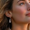 Ross-Simons Mother-Of-Pearl and .70 ct. t.w. White Topaz Cardinal Drop Earrings With Multicolored Enamel in Sterling Silver - 2 of 3