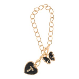 Unique Bargains Butterfly Heart Cup Chain Charm Water Cup Pendant 1 Pc - 1 of 4