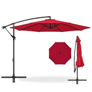 Best Choice Products 10ft Offset Hanging Outdoor Market Patio Umbrella w/ Easy Tilt Adjustment - 1 of 4