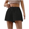 Women's Casual Drawstring Elastic Waist Shorts with Pockets Comfy Summer Lounge Short Pant - 3 of 3