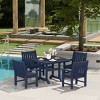 WestinTrends Malibu 5-Piece HDPE Outdoor Patio Chair and Square Table Dining Set - 2 of 4