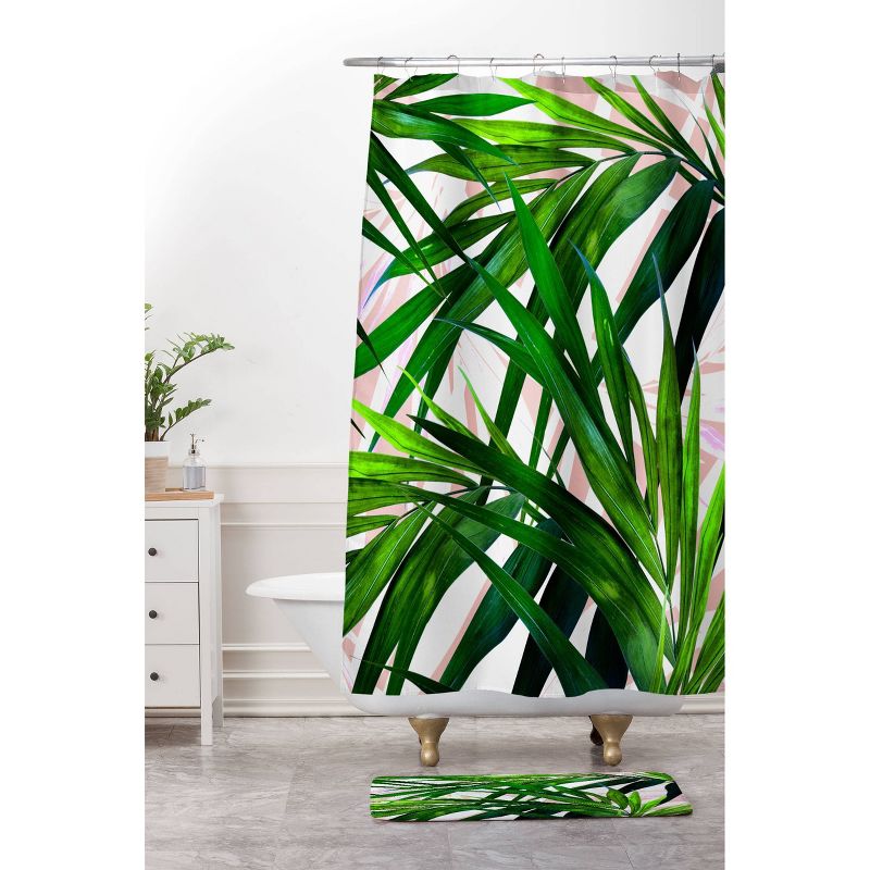 Marta Barragan Camarasa Dream Paradise Leaf Shower Curtain Green - Deny Designs, 4 of 7