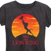 Women's The Lion King Baby Simba and Raifki Pride Rock Short Sleeve Graphic T-Shirt - Heather Charcoal - 2X - 2 of 4