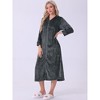 cheibear Women's Flannel Fluffy Plush Long Zip Front Bathrobe with Pockets - 2 of 4