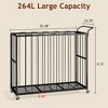 MOEPISY Ball Storage Bin Rolling Sports Ball Cart, Metal Garage Organizer Sport Rack - 2 of 4