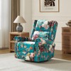 Franciscus Manual Swivel Transitional Glider Recliner with Nailhead Trims and Swivel Base | KARAT HOME - 3 of 4