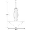 Progress Lighting Joy Collection 3-Light Inverted Pendant, Brushed Nickel, Fluted Glass Shade - 2 of 2