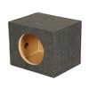 QPower 10 Inch Heavy-Duty Single Sealed Carpet Covered Durable Car Audio Vehicle Subwoofer Enclosure Woofer Box, Charcoal Gray - 2 of 4