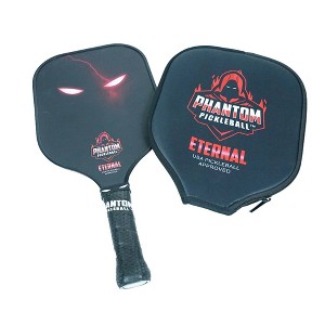 Phantom Pickleball 16'' Eternal 14mm T700 Carbon Fiber Traditional Pickleball Paddle with Cover - Red - 1 of 4