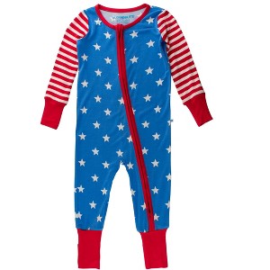 RuggedButts SoftSnooze Baby Boys Convertible One Piece Pajamas - 1 of 4