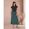 24seven Comfort Aapparel Womens Solid Color Elastic Waist Maxi Skirt - 4 of 4