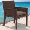 Courtyard Casual Buena Vista II Dining Arm Chair Stained Eucalyptus Wood  Knock Down Packing Cushion Packed in Box but Priced Seperaely - 2 of 4