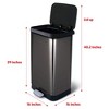 Glad Step Trash Can, Soft Close Lid Bin with Odor Protection, 20 Gallon, Pewter - 2 of 4