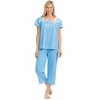 Collections Etc Gingham Check 2-pc Capri Set - 2 of 3