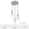 Hunter Fans 14.5" Lochemeade Ceiling Light Brushed Nickel 3-Bulb Pendant Modern Design for Indoor Use - 3 of 4
