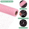 Unique Bargains Jacquard Net Mesh Flower Gift Wrapping Paper 180"x19.7" 1 Pc - 2 of 4
