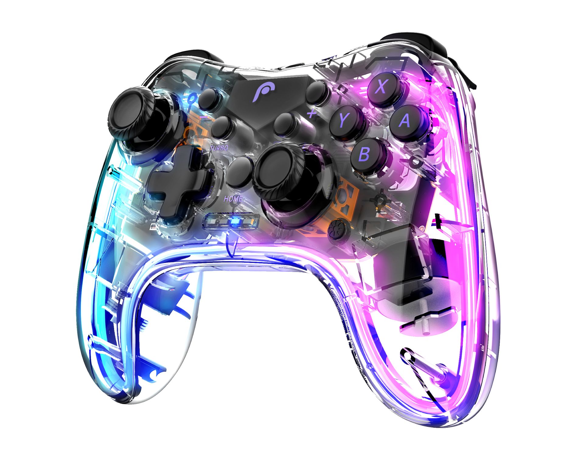 Fosmon For Nintendo Switch Pro Controller, Wireless Gaming Controller with RGB Lights for Switch 2/Lite/Android/iOS/PC/Steam/Apple Arcade MFi Games
