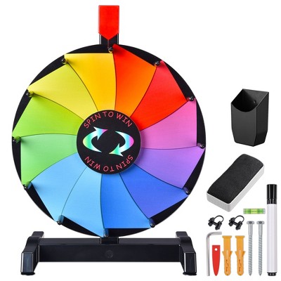 Winspin 12"/15"/18"/24" Spinning Prize Breeze Wheel Wall Mounted Tabletop Colorful Home Trade Show Carnival Game