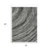 Taupe Charcoal And Ivory Abstract Washable Indoor Outdoor Area Rug - 3 of 4
