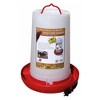 Farm Innovators 3 Gallon Thermostatically Controlled Heated Plastic Outdoor Year Round Hanging Water Fountain for Poultry Watering, Red (8 Pack) - 2 of 4