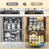 MaseiKar 2 Pack Pull Out Cabinet Organizer, Metal Slide Out Drawers for Cabinets, Sliding Drawers Adhesive Nano Film Roll out Shelf for Kitchen Pantry - 4 of 4