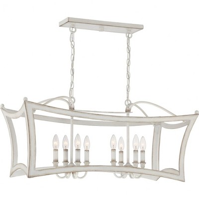 Quoizel Lighting Summerford 8 - Light Island Pendant Light in  Antique White