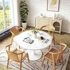 Hooseng Round Dining Table with MDF Table Top and Metal Base, Mid-Century Modern Dining Room Table for 2 - 4 Person - 4 of 4