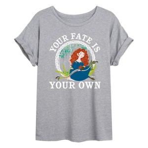 Women's - Disney - Merida Your Fate Is Your Own Oversized Graphic T-Shirt - 1 of 4