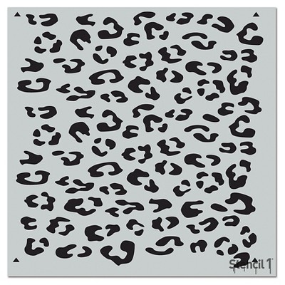 Stencil1 Leopard Print Repeating - Wall Stencil 11" x 11"