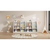 TOAOTBNBO Small Toy Bookshelf with Storage Organizer Cabinet, 4-Tier Sling Wood Bookcase Decorative Toy Shelves for Playroom, White - 4 of 4