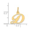 Black Bow Jewelry 14k Yellow Gold Ella Collection Small Fancy Script Initial Pendant A-W - 4 of 4