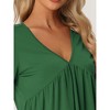 cheibear Women's Deep V Neck Short Sleeve Soft Stretchy Pajama Dress - 4 of 4