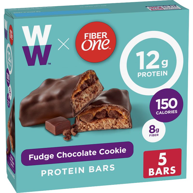 Fiber One Fudge Chocolate Cookie Protein Bars - 7.45oz, 1 of 6