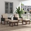 YARDSIGHT 2-Piece Indoor Outdoor Lounge Chair Set with Ottomans, Weather-Resistant Armchairs with Cushions for Patio or Living Room - 2 of 4
