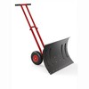 Heavy Duty 29x20 Inch Rolling Snow Shovel with Wheels – Adjustable Angled Metal Blade – Ergonomic Handle for Driveway - 4 of 4