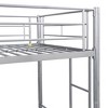 Sapphtopaz Metal Bunk Bed with 2 Side Ladders & Guardrail,Convertible Bunk Beds Frame with Under Bed Storage for Bedroom - 4 of 4